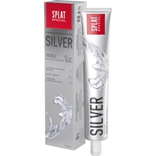 SPLAT Special Silver 75 ml Зубная паста: Назначение Укрепление эмали, Свежесть дыхания, Чувствительные зубы, Отбеливание, Очищение