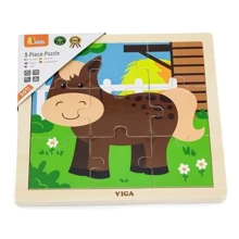 Дерев'яний пазл Viga Toys Конячка, 9 ел. (51439): Тип пазл