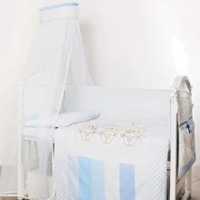 Постельный комплект 8 эл. Twins Dolce Друзья зайчики 4060-D-003, blue, голубой: Тип постельный комплект