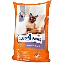 Сухой корм Club 4 Paws Premium Adult cats для взрослых кошек, живущих в помещении 4в1 14 кг (4820083909436): Тип Сухой корм