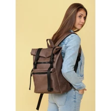 Женский рюкзак Sambag RollTop Zard коричневый (24238061): Пол Женский
