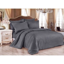 Комплект постільної білизни SoundSleep Stripe Steel Gray сатин-страйп євро (93666534): Матеріал сатин