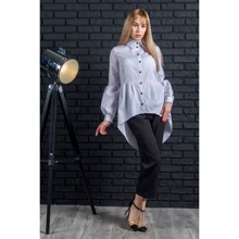 Блуза FLFashion Клео НБК 1901 50 белая с длинным рукавом: Сезон Демисезон