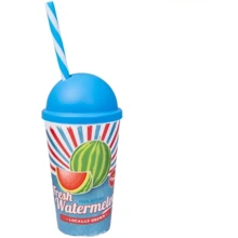 Склянка HEREVIN Fresh Watermelon з трубочкою 0.65 л (161947-029): Тип Стакан с трубочкой и крышкой