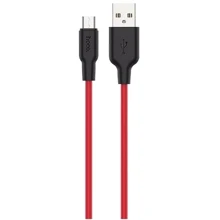 Кабель Hoco USB Cable to Micro USB X21 Plus Silicone 2m Black/Red: Тип USB Cable - microUSB