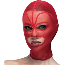 Маска сердце сетка с открытым ртом и глазами Feral Feelings - Hearts Mask Red/Red: Производитель Feral Feelings