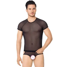 Эротический мужской комплект SoftLine - Shirt and Shorts 4607, M/L (black): Для кого Для мужчин