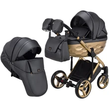 Коляска 2 в 1 Adamex Chantal Star Polar (Gold) кожа 100% Star 109 (624854): Тип коляски универсальная коляска (2-в-1)