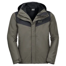 Куртка Jack Wolfskin Arland 3IN1 1110711-5066 46 серая демисезонная с капюшоном: Вид Куртки