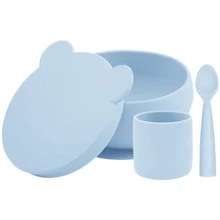 Набір для годування MinikOiOi BLW Set I (Mineral Blue) силіконовий (101070056): Матеріал силикон