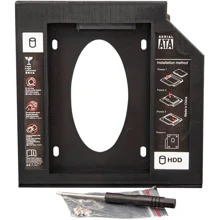 Аксессуар для накопителя Frime SSD/HDD 2.5" Notebook (ODD) Black (FHDC127P): Тип аксессуара Внутренний карман