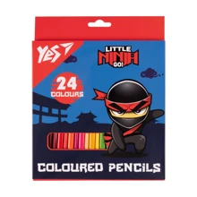 Карандаши цветные Yes 24 цветов Ninja синий (290743): Тип Цветные