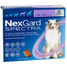 Таблетки от блох клещей и гельминтов NexGard Spectra 4 г для собак 15-30 кг (1 таблетка): Тип Таблетки