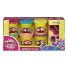 Набор пластилина из 6 баночек с блёстками Hasbro PLAY-DOH (A5417): Производитель Hasbro