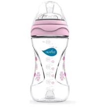 Пляшка Nuvita для годування Mimic 250мл. 3м + Антіколіковая, рожева (NV6030Pink): Матеріал пластик