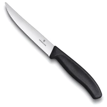 Victorinox (6.7933.12) SwissClassic Steak & Pizza 12см хвиль. чорний: Лезо нержавіюча сталь