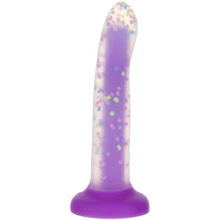 Светящийся в темноте фаллоимитатор ADDICTION Rave 8″ Glow in the Dark Dildo Purple Confetti: Назначение Вагинальные