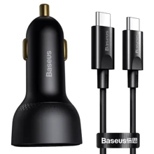 Зарядное устройство Baseus Car Charger USB+USB-C Superme 100W Black (TZCCZX-01): Особенности Power Delivery (PD), Быстрая зарядка, USB-C