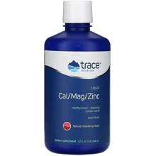 Trace Minerals Research Liquid Cal/Mag/Zinc, Natural Strawberry Flavor, 32 fl oz (946 ml) (TMR-00230): Тип Мультиминералы