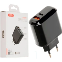 Зарядний пристрій XO Wall Charger USB+USB-C PD/QC3.0 18W Black (XO-L42): Особливості Быстрая зарядка, USB-C
