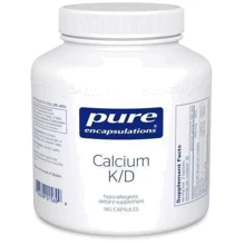 Pure Encapsulations Calcium K And D Кальций с витаминами K и D 180 капсул: Тип Кальций