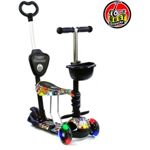 Самокат детский 5 в 1 Best Scooter черный (34760): Количество колес 3