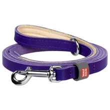 Поводок Waudog Classic для котов и мелких собак кожаный фиолетовый XXS-XS 12 мм/122 см (60329): Производитель WAUDOG