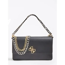 Жіноча сумка через плече Guess Luna Lrg Cnvrtble Xbody Flap чорна (HWVG7974190-BLA): Стать жіночий