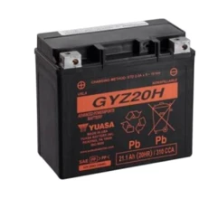Автомобільний акумулятор Yuasa 12V 21.1Ah High Performance MF VRLA Battery (GYZ20H): Ємність, Ач 21.1