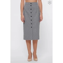 Спідниця FashionUp YUB-1058A 44 сіра олівець подовжена міді: Матеріал Кашемір