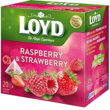 Чай Loyd фруктовий Raspberry and Strawberry малина та полуниця 20х2 г (3103573): undefined undefined