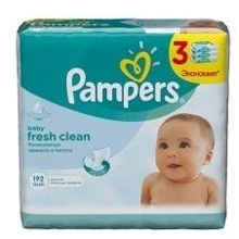 PAMPERS Детские влажные салфетки Baby Fresh Clean Сменный блок 3х64 ПрепакКороб: Производитель Pampers