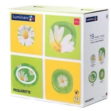 Столовий сервіз Сервіз Luminarc Aime Carina Paquerette Green G8909 (19 пр): undefined undefined