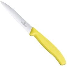 Victorinox (6.7736.L8) SwissClassic 10см хвиль. жовтий: Лезо нержавіюча сталь
