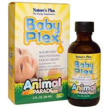 Natures Plus Animal Parade Baby Plex 60ml Рідкі мультивітаміни для немовлят, апельсин: Тип мультивітаміни