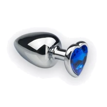 Анальная пробка, Silver Heart Sapphire, L: Для кого Унисекс