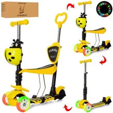 Самокат 5в1 iTrike Maxi JR 3-026-C-Y (yellow): Количество колес 3