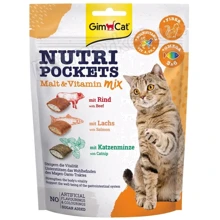 Ласощі для котів GimCat Nutri Pockets Malt Vitamin Mix Яловичина лосось котяча м'ята 150 г (G-419251/400693/419169): Вид Снеки