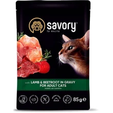 Влажный корм Savory 3+1 для котов ягненок со свеклой в соусе 4х85 г (SV_040539): Тип Влажный корм