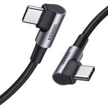 Кабель Ugreen Both Angled USB-C to USB-C 3A 1m Grey/Black (70529): Тип USB-C - USB-C
