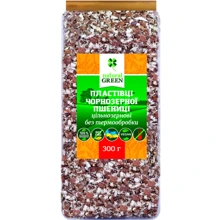 Хлопья чернозерной пшеницы цельнозерновые без термообработки, Natural Green, 300 г (WT3199): Вес нетто 300 г
