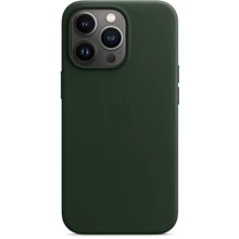Чехол для iPhone Apple Leather Case with MagSafe Sequoia Green (MM1G3) for iPhone 13 Pro: Цвет зеленый