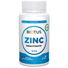 Biotus Zinc Bisglycinate 15 mg Цинк Бисглицинат 100 капсул: Тип Цинк