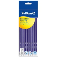 Олівці чорнографітні Pelikan 10 шт HB з ластиком: Тип прості