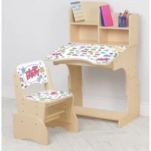 Дитяча парта з надбудовою та стільцем Bambi W 2071-100-4(EN) Алфавіт Венге світлий: Вік дитини от 4-х лет