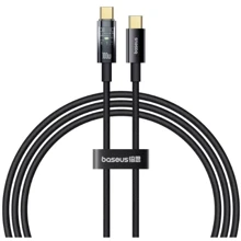 Кабель Baseus Cable USB-C to USB-C Explorer Series Auto Power-Off 100W 1m Black (P10319703111-00): Тип USB-C - USB-C