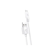 Кабель Hoco USB Cable to MicroUSB X1 2.4A 2m White: Тип USB Cable - microUSB
