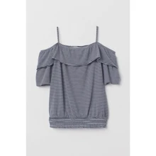 Блуза H&M 911-6941619 146-152 см черно-белая: Тип Блузы