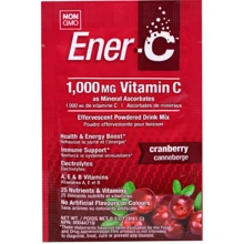 Ener-C Vitamin C, Effervescent Powdered Drink Mix, Cranberry, 1 Packet, 9 g (CN6133-3): Тип вітамін C