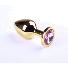 Анальная пробка, Gold Pink Topaz, M: Для кого Унисекс